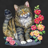 Cat and Roses Adult Drive Performance Visor