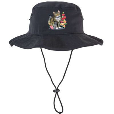 Cat and Roses Bucket Hat