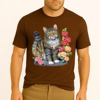 Cat and Roses Cooling Performance Crew T-Shirt