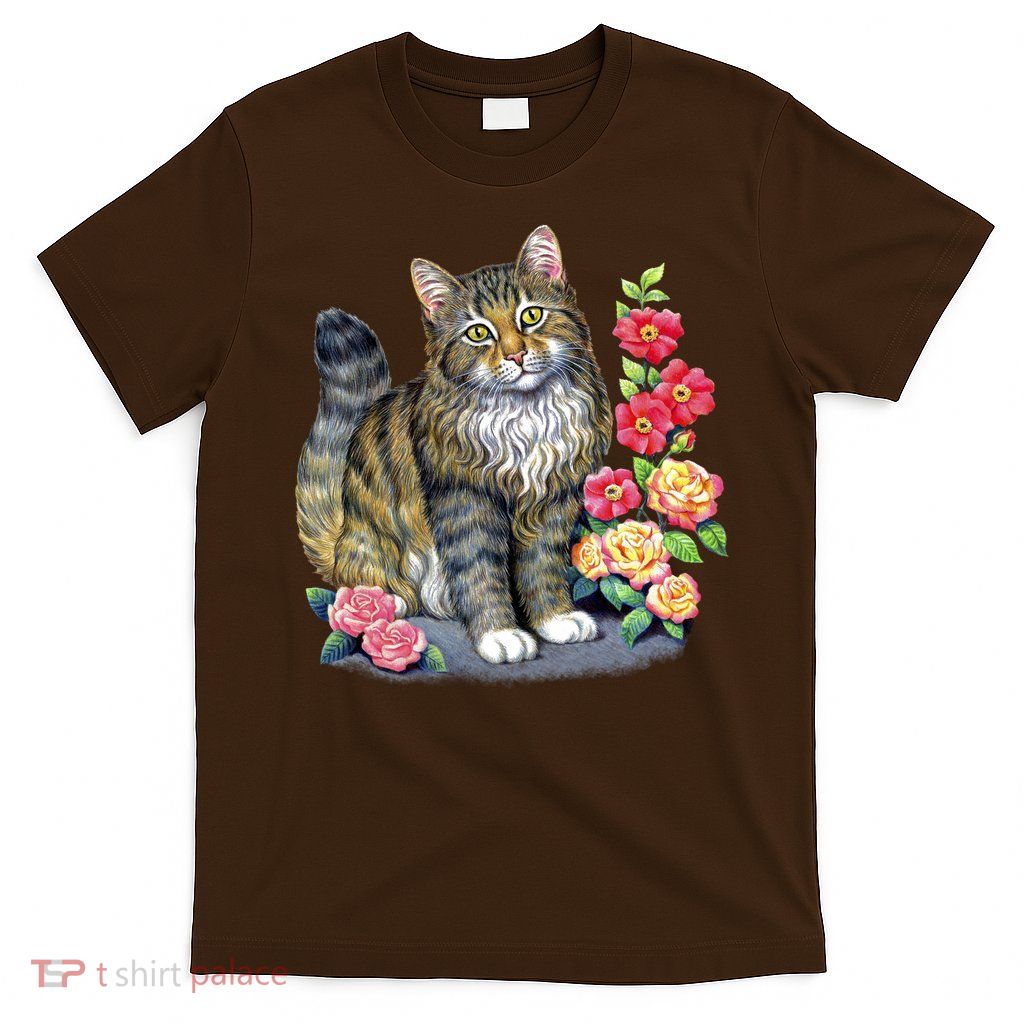 Cat and Roses T-Shirt