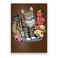 Cat and Roses Poster