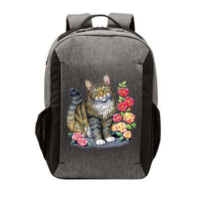 Cat and Roses Vector Backpack