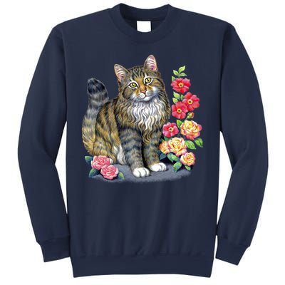 Cat and Roses Sweatshirt