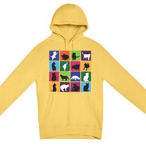 Cat Blocks Premium Pullover Hoodie