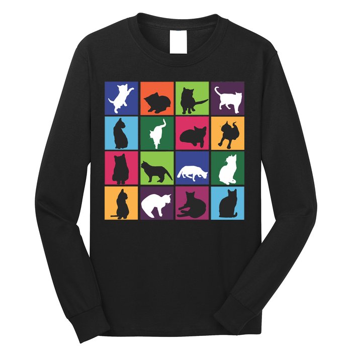 Cat Blocks Long Sleeve Shirt