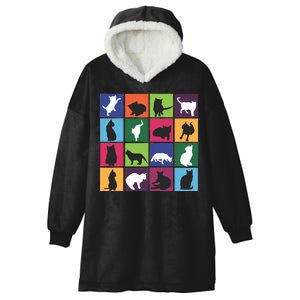 Cat Blocks Hooded Wearable Blanket