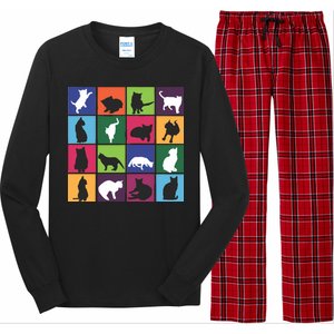 Cat Blocks Long Sleeve Pajama Set