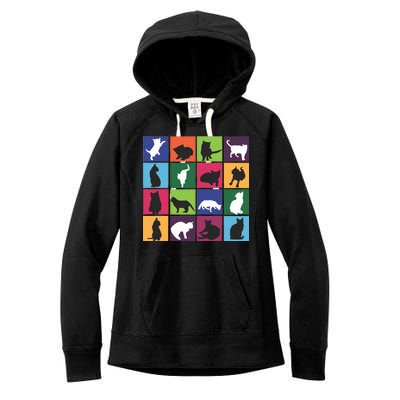 Cat Blocks Women's Fleece Hoodie