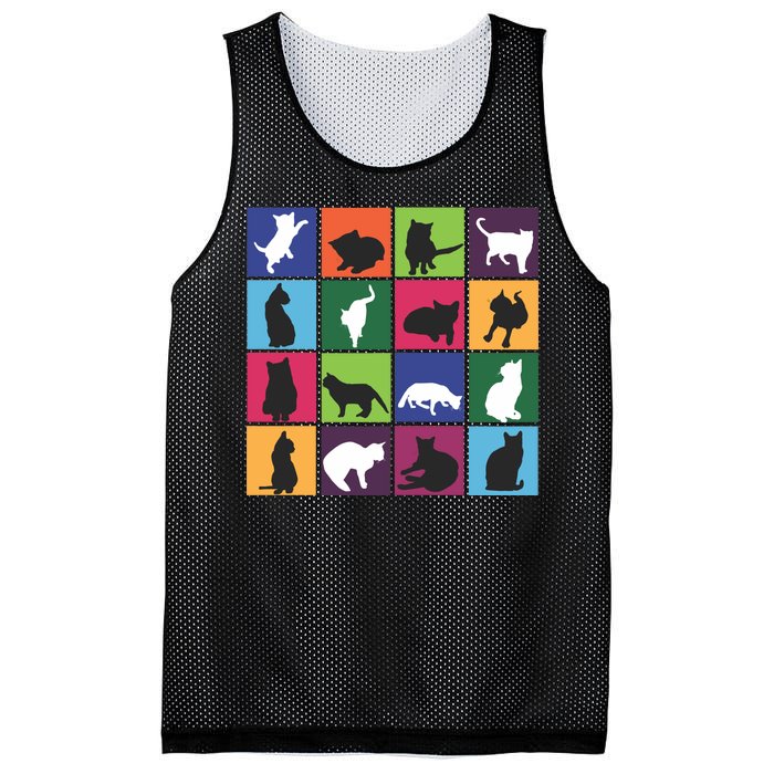 Cat Blocks Mesh Reversible Basketball Jersey Tank