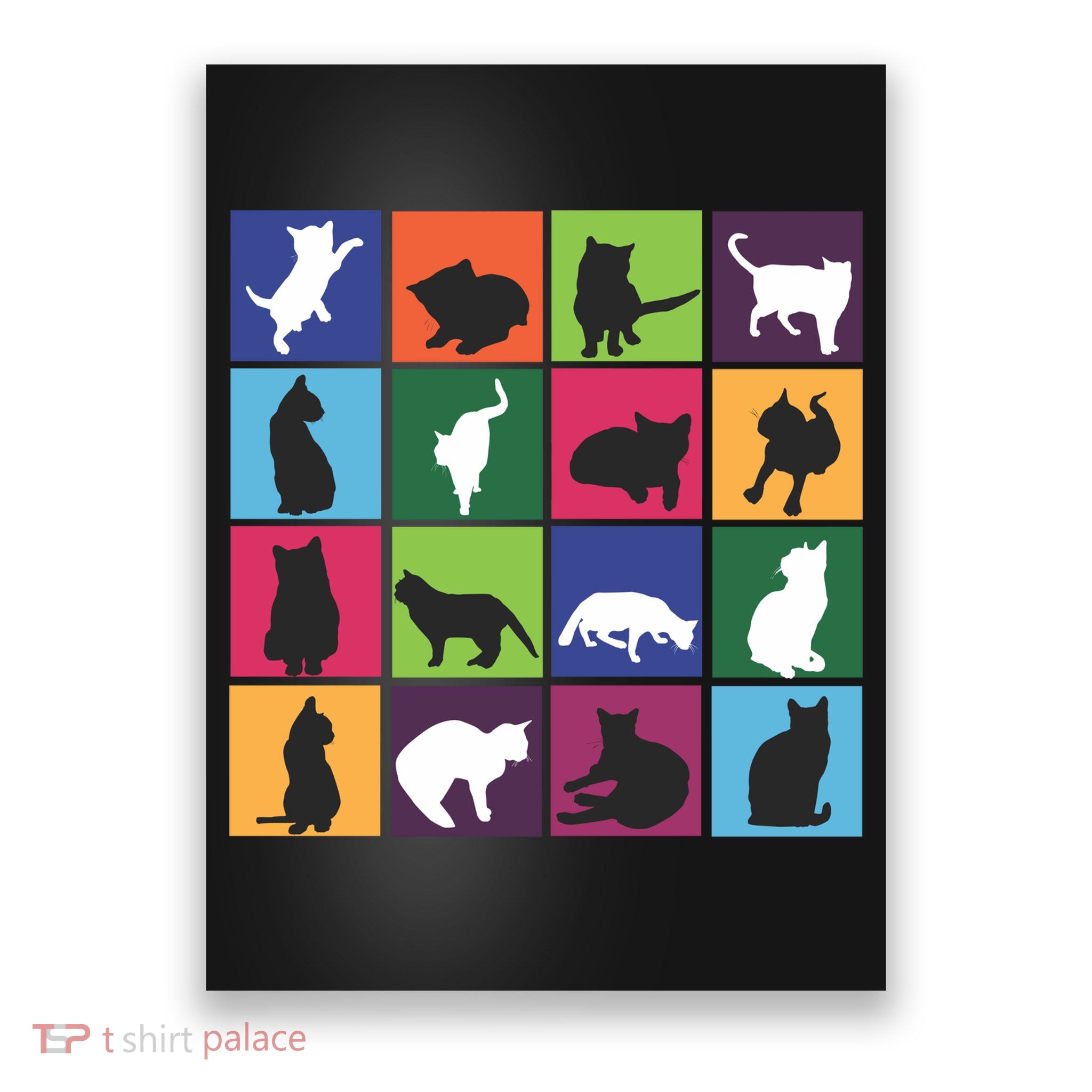 Cat Blocks Poster