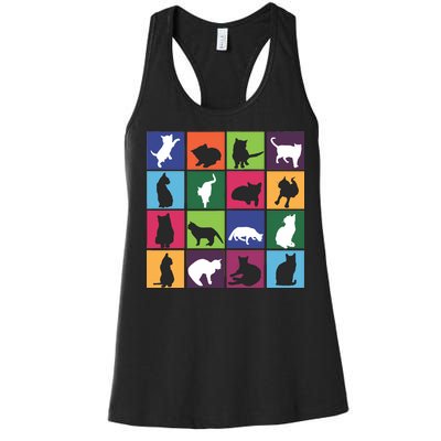 Cat Blocks Women's Racerback Tank