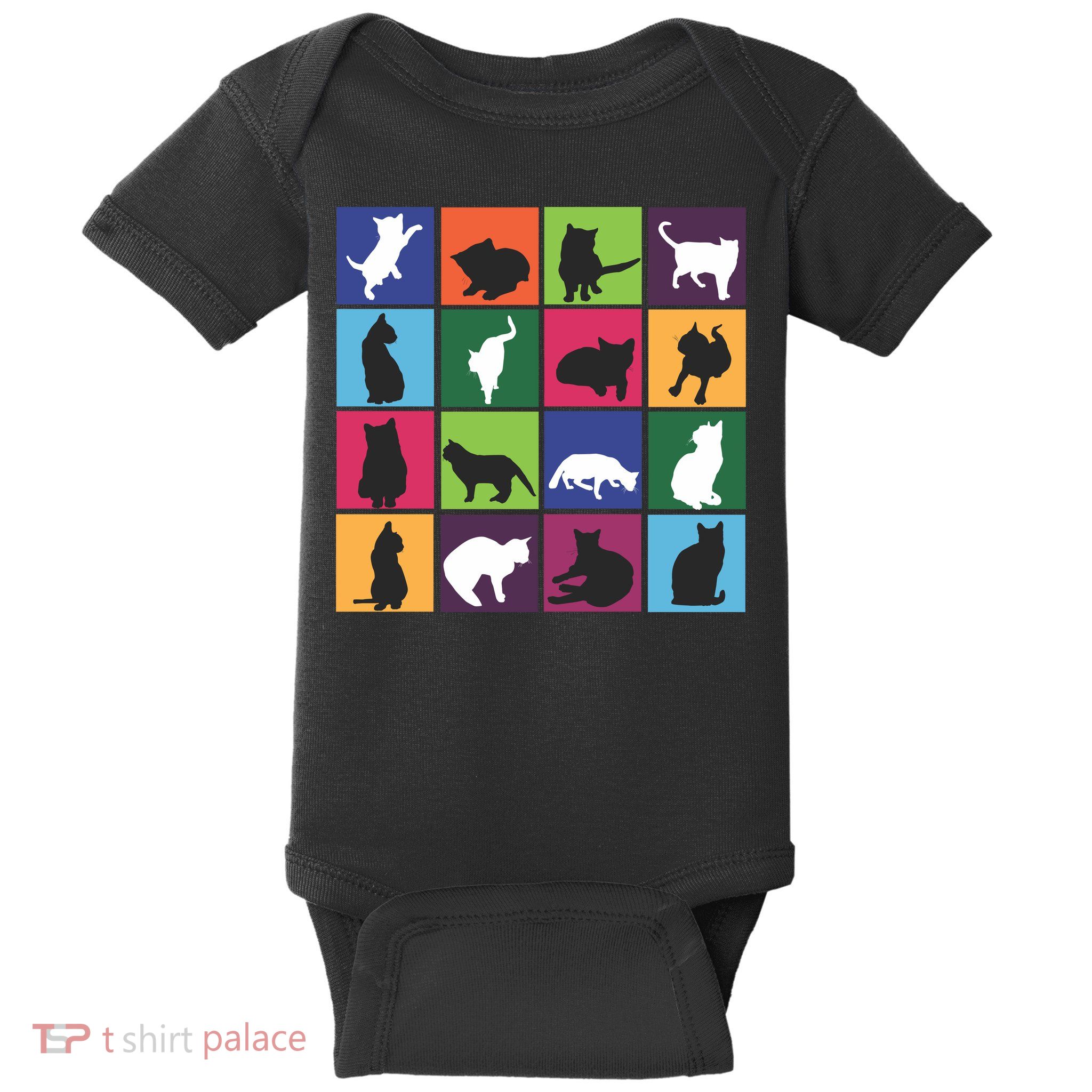 Cat Blocks Baby Bodysuit