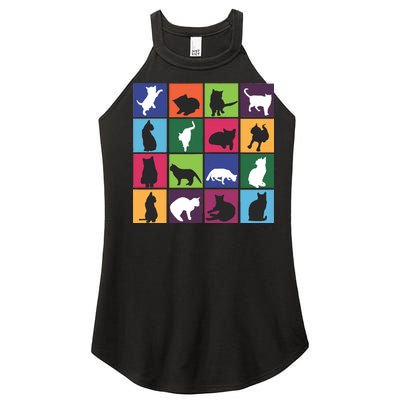 Cat Blocks Women’s Perfect Tri Rocker Tank