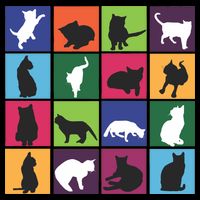 Cat Blocks Women's V-Neck T-Shirt