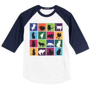 Cat Blocks Baseball Sleeve Shirt