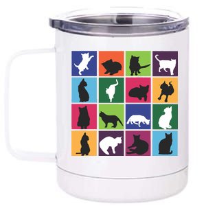 Cat Blocks 12 oz Stainless Steel Tumbler Cup