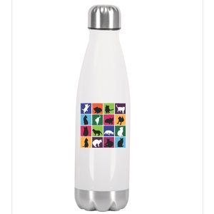 Cat Blocks Stainless Steel Insulated Water Bottle