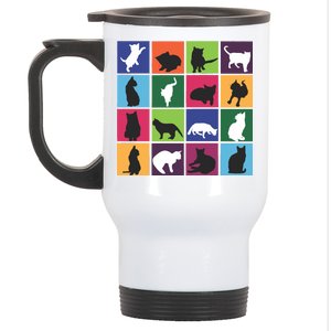 Cat Blocks Stainless Steel Travel Mug