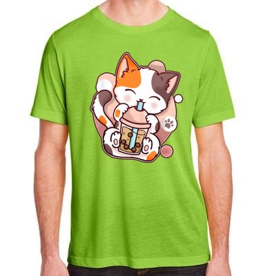 Cat Boba Tea Kawaii Adult ChromaSoft Performance T-Shirt