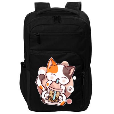 Cat Boba Tea Kawaii Impact Tech Backpack