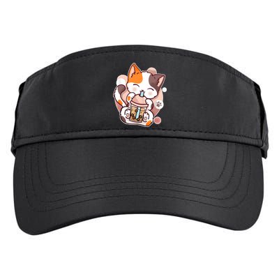 Cat Boba Tea Kawaii Adult Drive Performance Visor