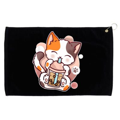 Cat Boba Tea Kawaii Grommeted Golf Towel