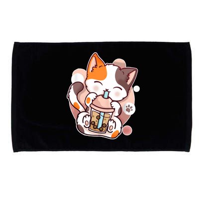 Cat Boba Tea Kawaii Microfiber Hand Towel