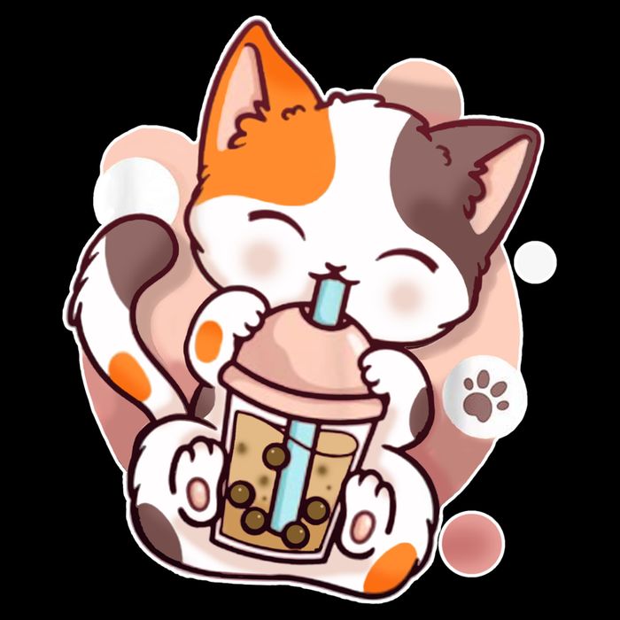 Cat Boba Tea Kawaii Women's Perfect Tri Rocker Tank