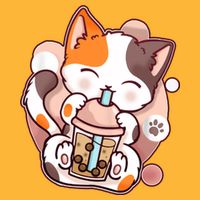 Cat Boba Tea Kawaii Cooling Performance Crew T-Shirt