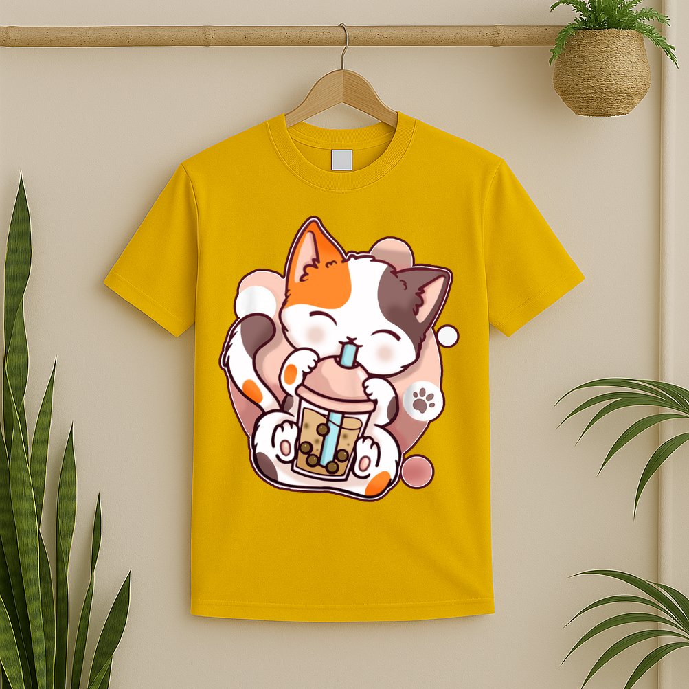 Cat Boba Tea Kawaii T-Shirt