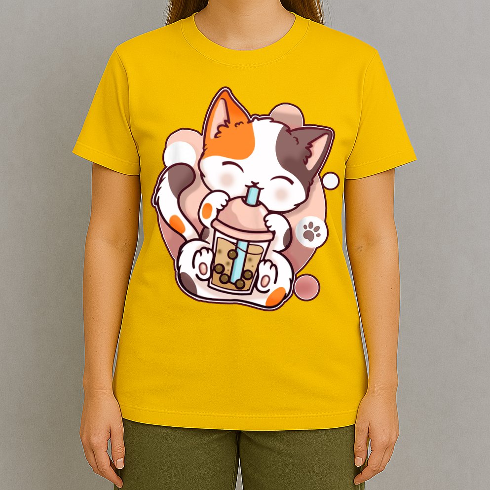 Cat Boba Tea Kawaii T-Shirt