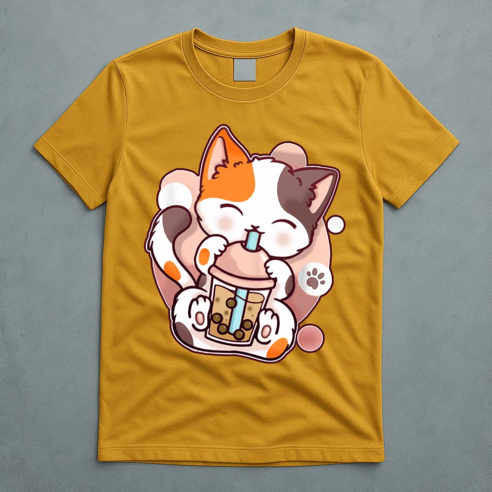 Cat Boba Tea Kawaii T-Shirt