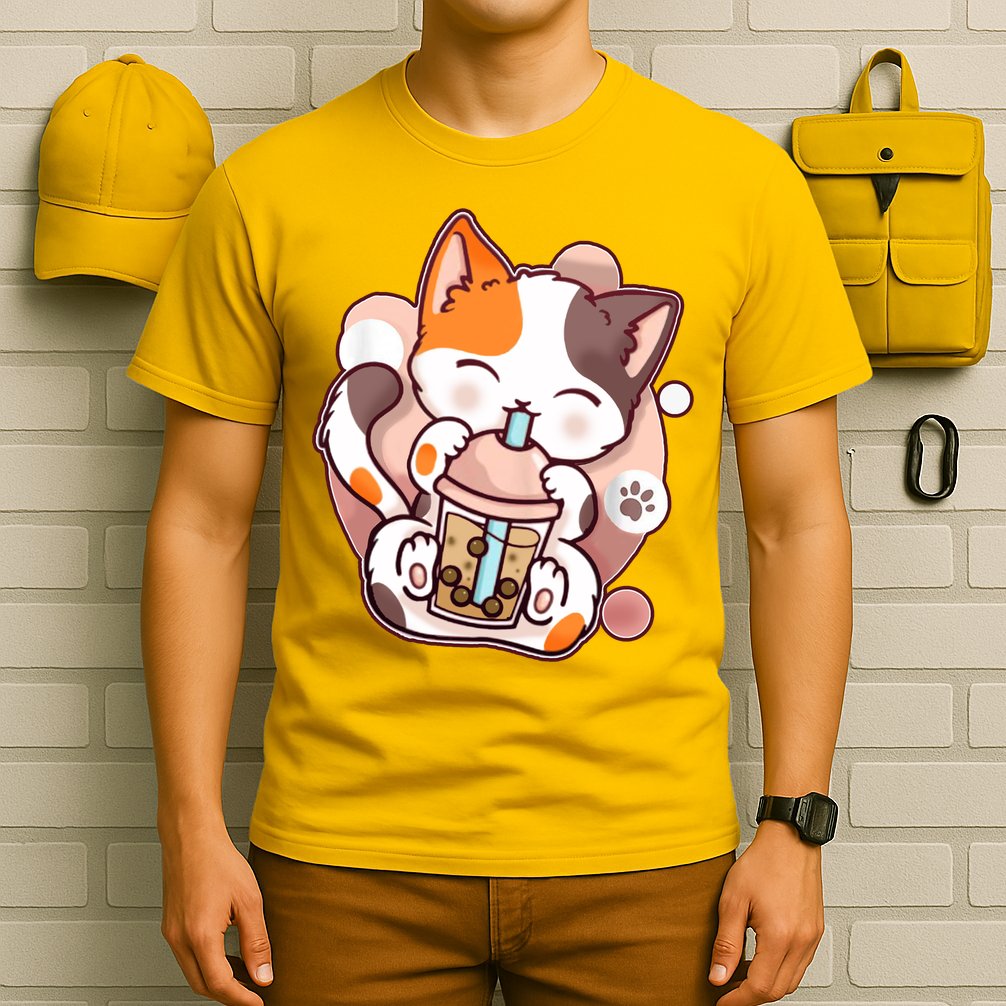 Cat Boba Tea Kawaii T-Shirt