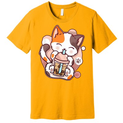 Cat Boba Tea Kawaii Premium T-Shirt