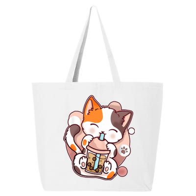 Cat Boba Tea Kawaii 25L Jumbo Tote