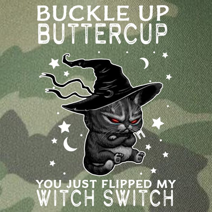 Cat Buckle Up Buttercup You Just Flipped My Witch Switch Legacy Tie Dye Trucker Hat