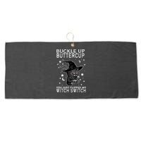 Cat Buckle Up Buttercup You Just Flipped My Witch Switch Large Microfiber Waffle Golf Towel