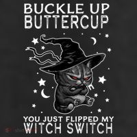 Cat Buckle Up Buttercup You Just Flipped My Witch Switch 25L Jumbo Tote