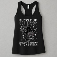 Cat Buckle Up Buttercup You Just Flipped My Witch Switch Womens Tank Top