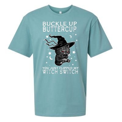 Cat Buckle Up Buttercup You Just Flipped My Witch Switch Sueded Cloud Jersey T-Shirt