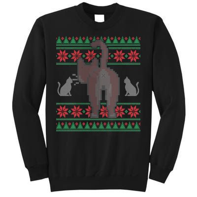 Cat Butt Ugly Christmas Sweater Design Sweatshirt