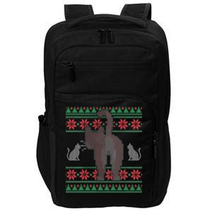 Cat Butt Ugly Christmas Sweater Design Impact Tech Backpack