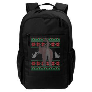 Cat Butt Ugly Christmas Sweater Design Daily Commute Backpack