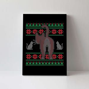 Cat Butt Ugly Christmas Sweater Design Canvas