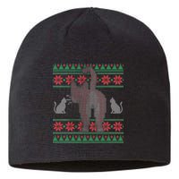 Cat Butt Ugly Christmas Sweater Design Sustainable Beanie