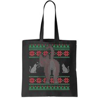 Cat Butt Ugly Christmas Sweater Design Tote Bag