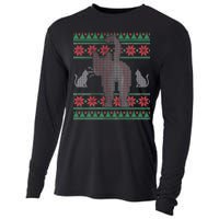 Cat Butt Ugly Christmas Sweater Design Cooling Performance Long Sleeve Crew