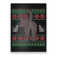 Cat Butt Ugly Christmas Sweater Design Poster