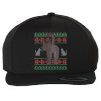 Cat Butt Ugly Christmas Sweater Design Wool Snapback Cap