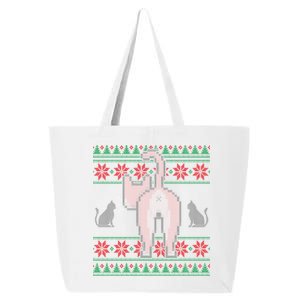 Cat Butt Ugly Christmas Sweater Design 25L Jumbo Tote